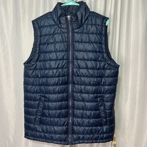 Jackson Hole Navy Quilted Puffer Vest Size L Warm Outerwear - Picture 2 of 6